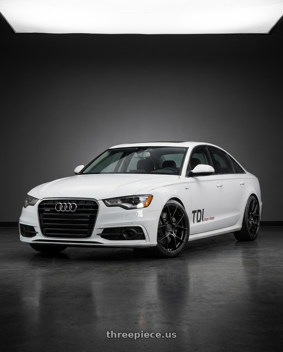 2014 Audi A6 Quattro with Aodhan AH-11 5x112 18x8.5+35 Matte Black wheels