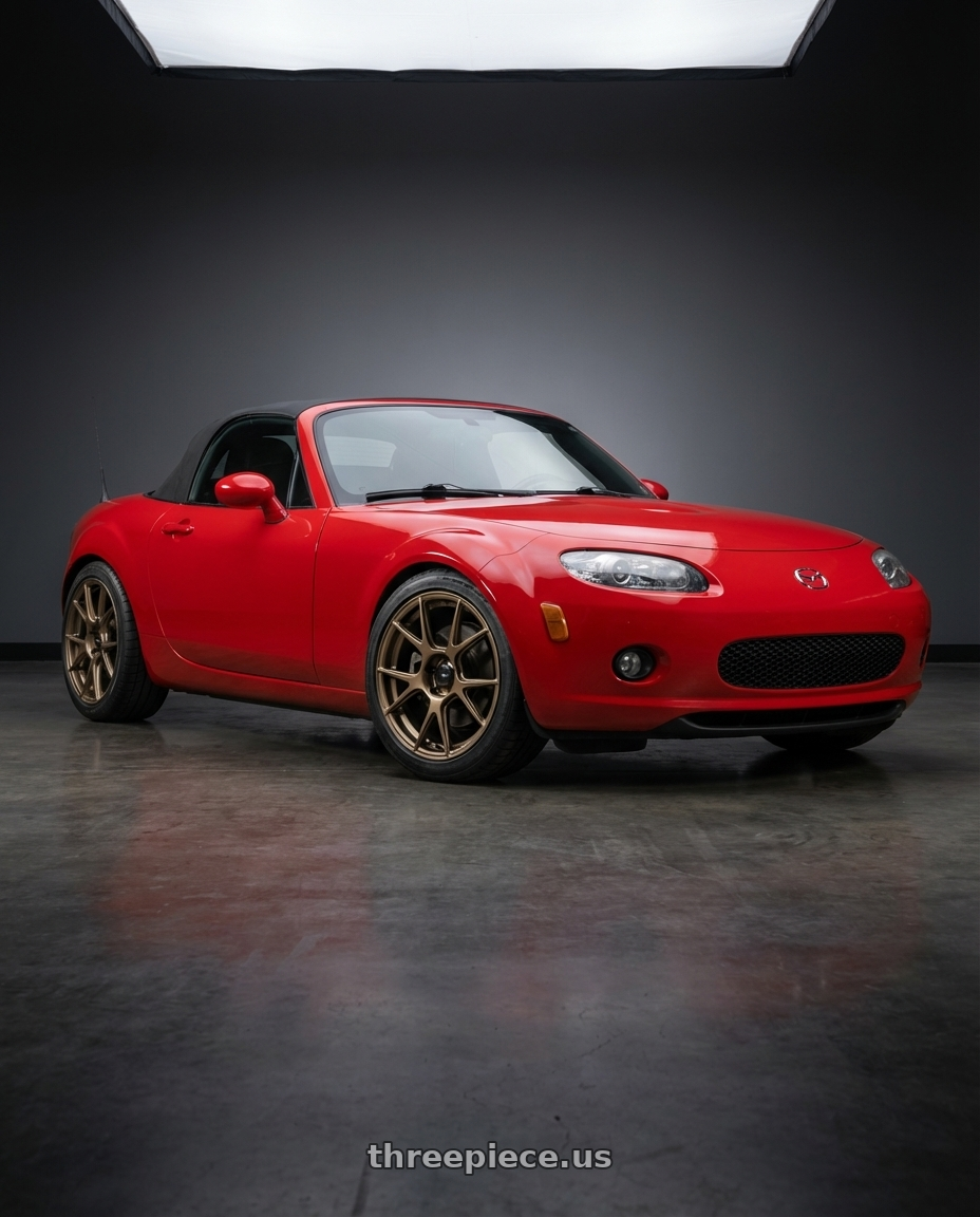 2012 Mazda MX-5 Miata NC with Konig Ampliform 5x114.3 17x8+40 Gloss Bronze wheels