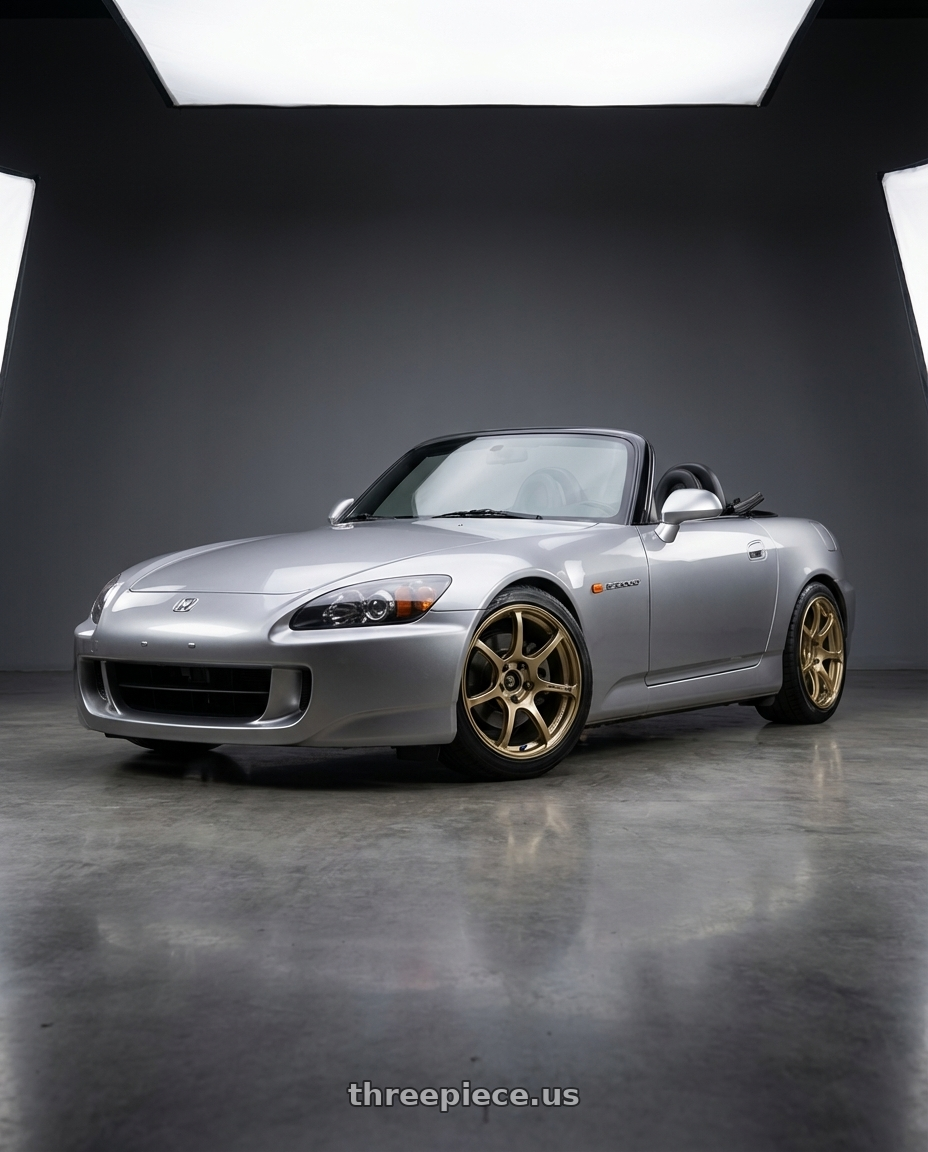 2009 Honda S2000 with Advan RGIII 5x114.3 17x8.0+45 Gold wheels