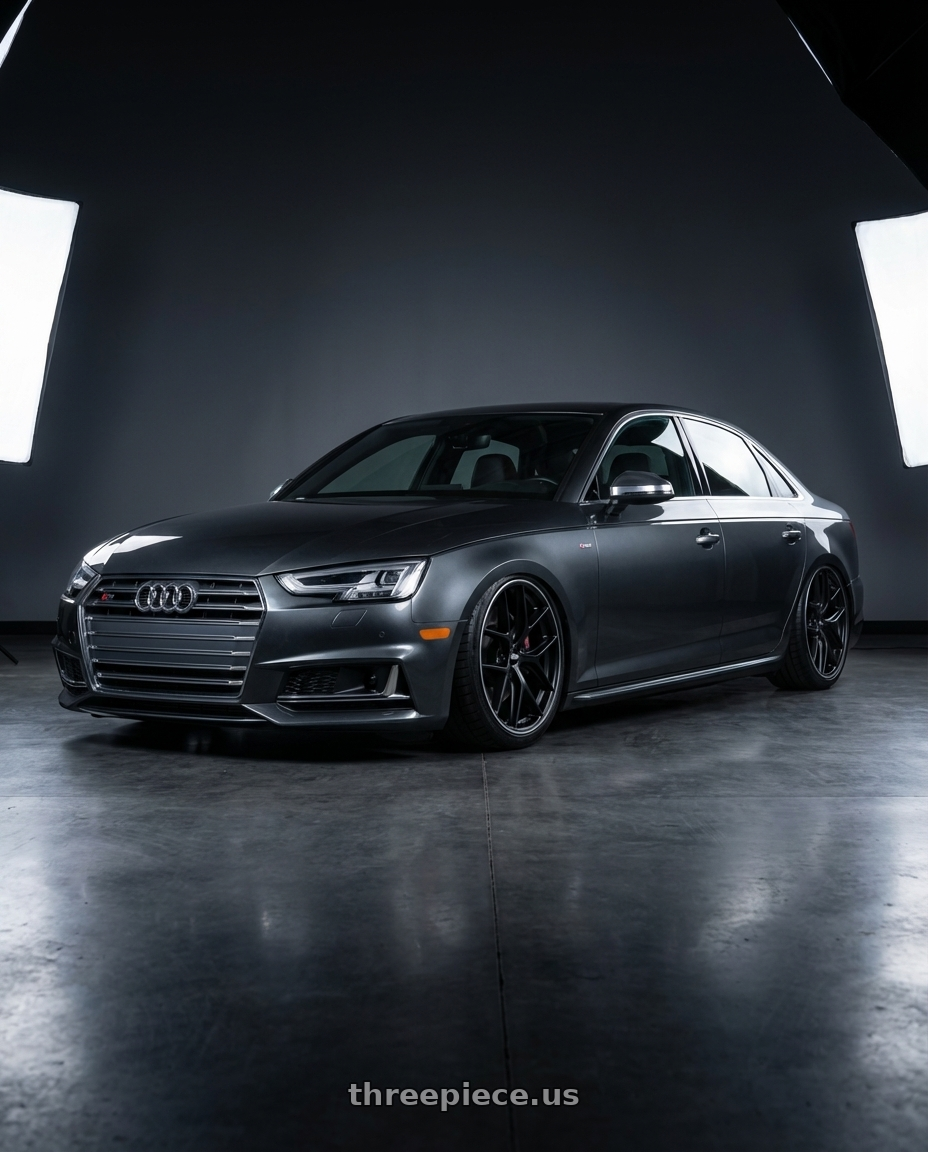 2015 Audi S4 B8.5 with BBS CC-R 5x112 19x8.5+30 Satin Black wheels