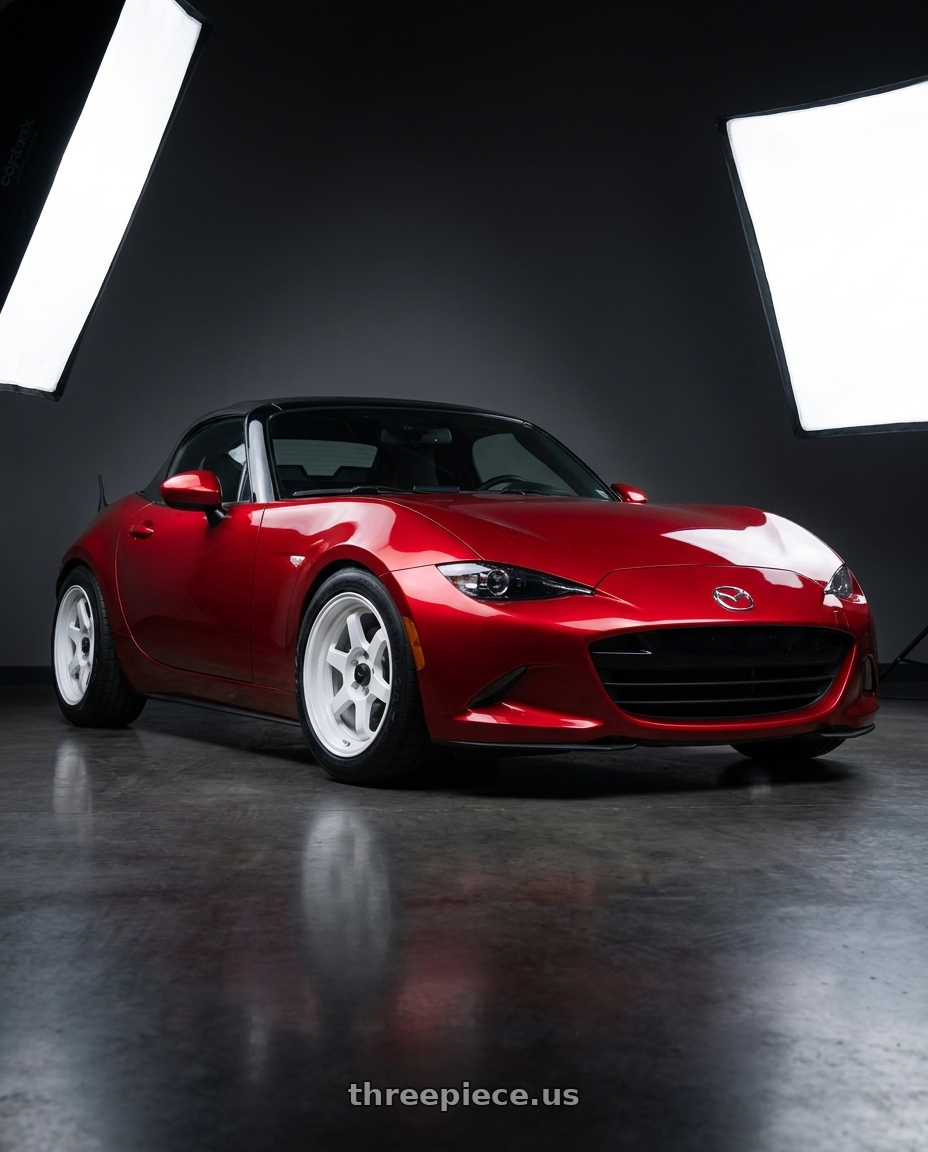 2016 Mazda Miata with Vors TR7 4x100/4x114.3 16x7  +35 All White wheels