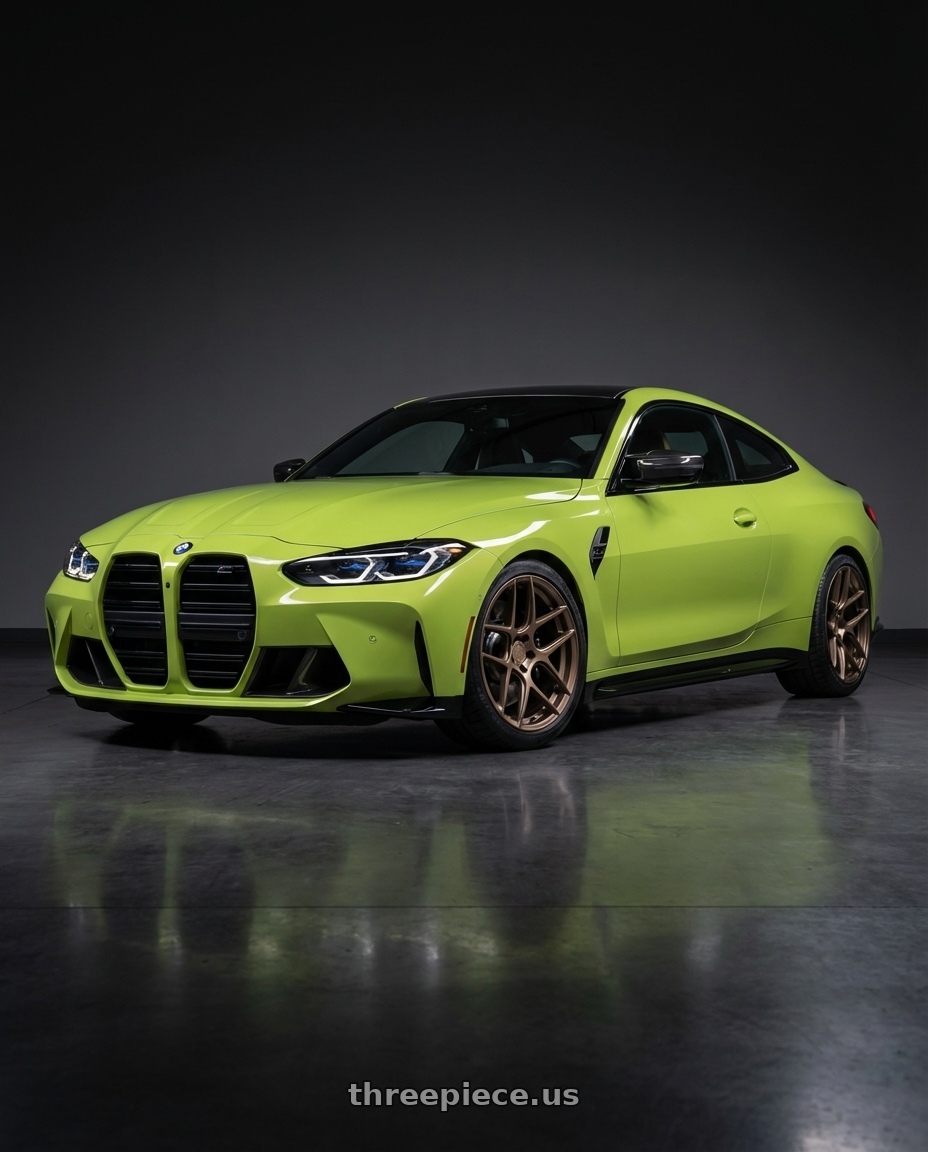 2024 BMW M4 G82 with Aodhan AFF2 5x112 19x8.5+35 Matte Bronze wheels