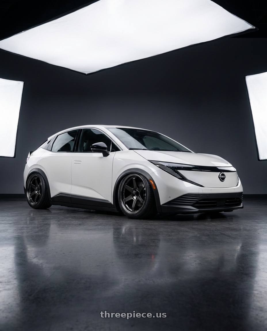 2026 Nissan Leaf SV Everest with Volk Racing TE37SL 5x114.3 19x10.5+12 Pressed Double Black wheels