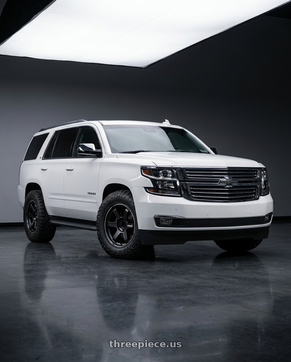2016 Chevy Tahoe with Volk Racing TE37 ULTRA X 6x139.7 20x9.5 +0 BLAST BLACK 2 wheels