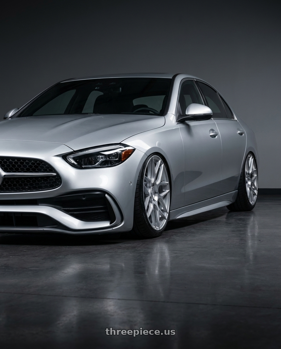 2022 Mercedes-Benz C-Class W206 with Aodhan AFF2 5x112 19x8.5+35 Gloss Silver Machined Face wheels