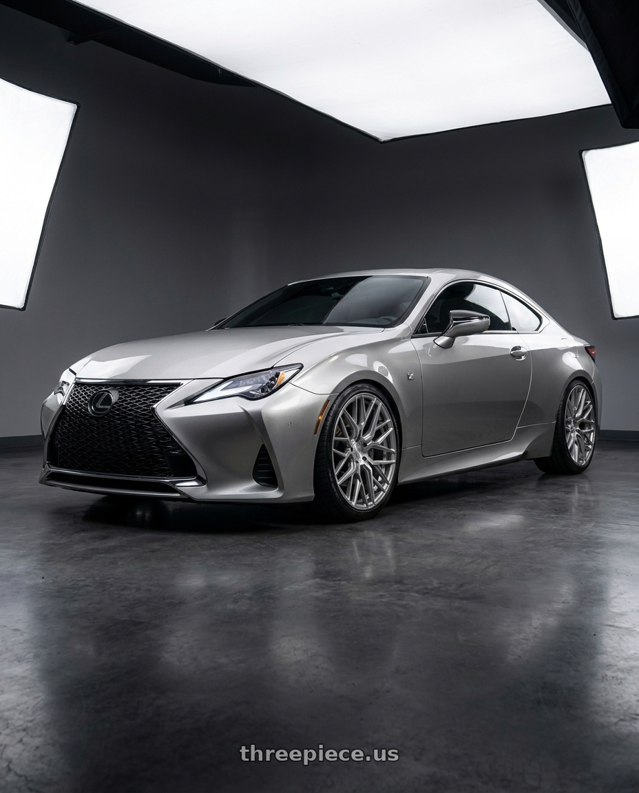 2020 lexus rc300 with Rohana RFX10 5x114.3 19x8.5+35 Brushed Titanium wheels
