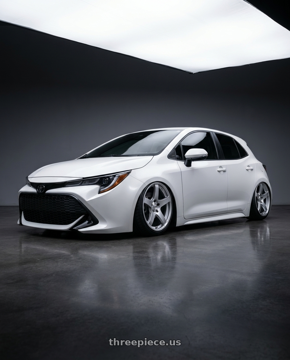 2023 Toyota Corolla Hatchback with Ssr Gtv01 5x114.3 18x8+35  GLARE SILVER wheels