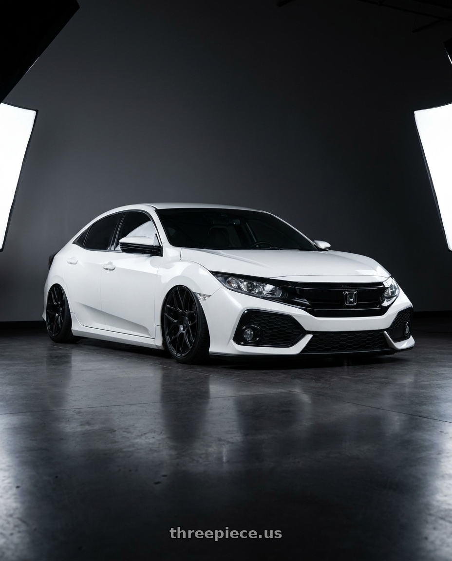 2019 Honda Civic with Aodhan AFF2 5x114.3 19x9.5+35 Matte Black wheels