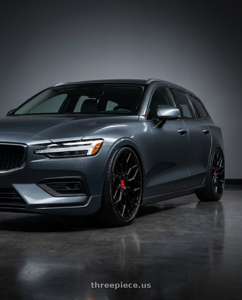 2019 Volvo v60 t5 with VOSSEN HF-2 5X120 20x9 +35 GLOSS BLACK wheels