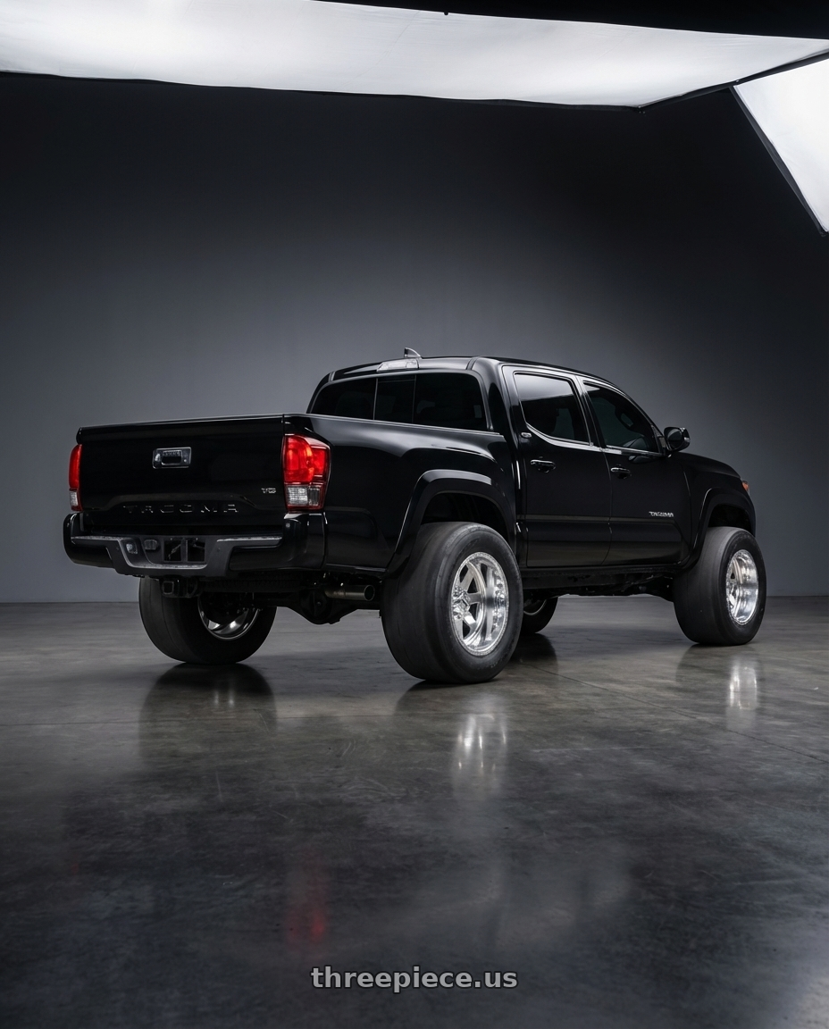 2019 Toyota Tacoma  with American Force 11 Independence SS 5X127 20X12 -40 POLISHED wheels rear three quarter view excessive tires