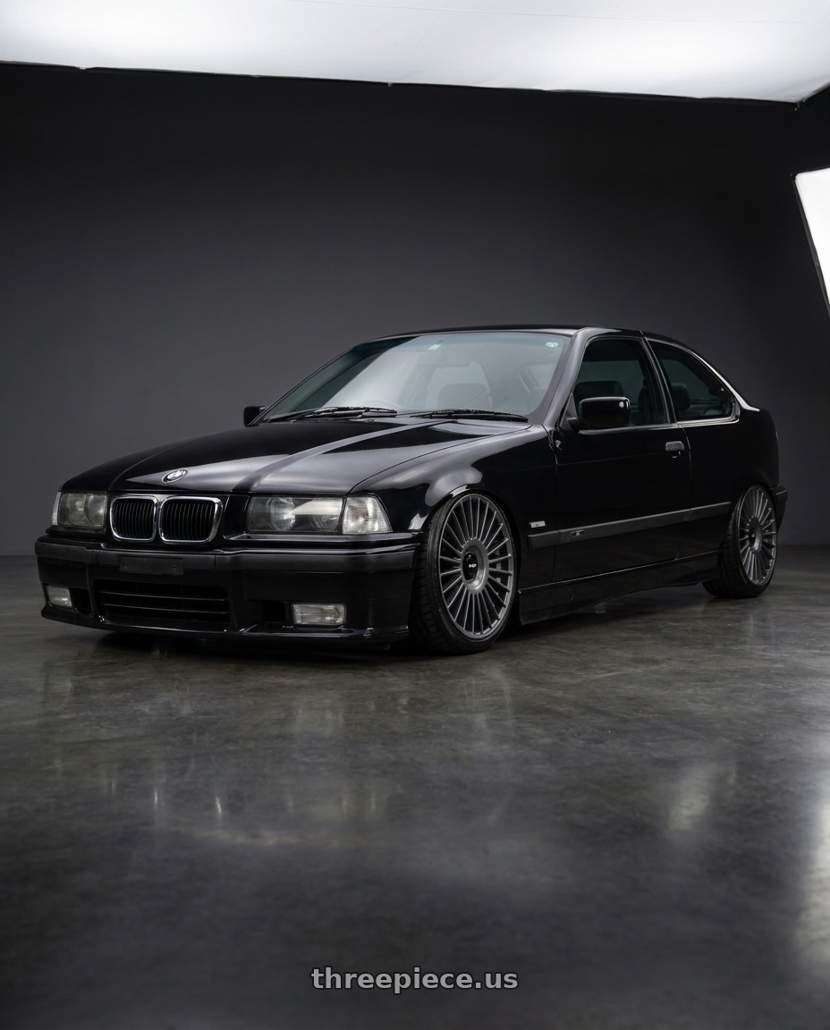 1998 bmw 318ti base black with Rotiform RC202 GRZ BLANK 18x8.5 +45 MATTE ANTHRACITE wheels