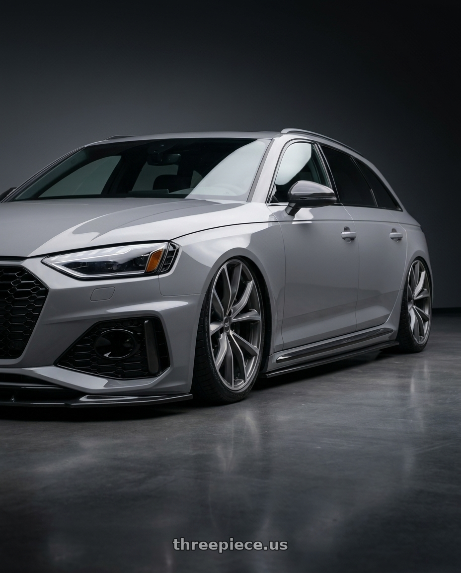 2021 Audi Rs4 with BBS CC-R 5x112 19x8.5+40 Graphite w/ Diamond Cut Face wheels