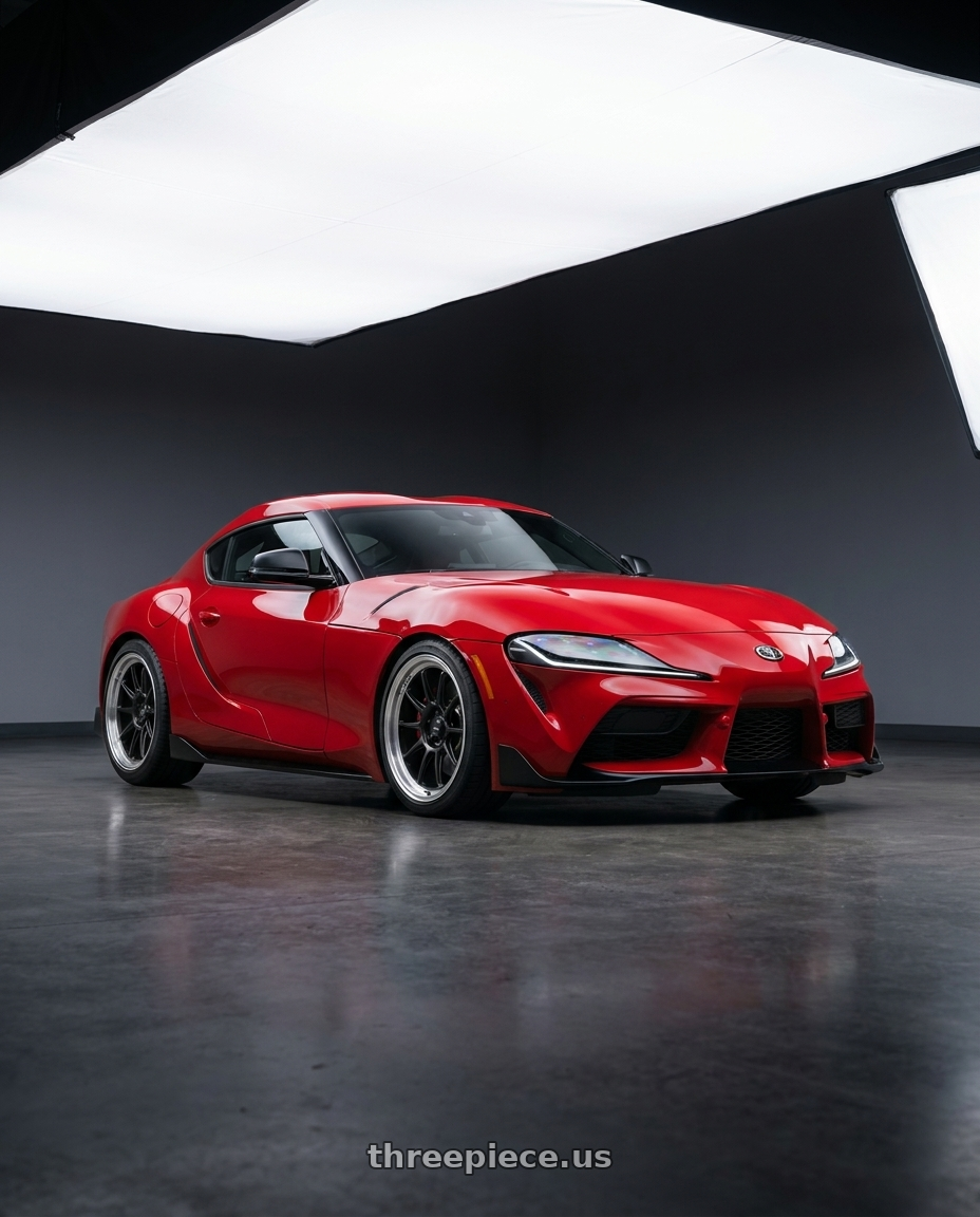 2023 Toyota GR Supra with Konig Countergram 5x112 19x9.5+30 Matte Black / Matte Machined Lip wheels