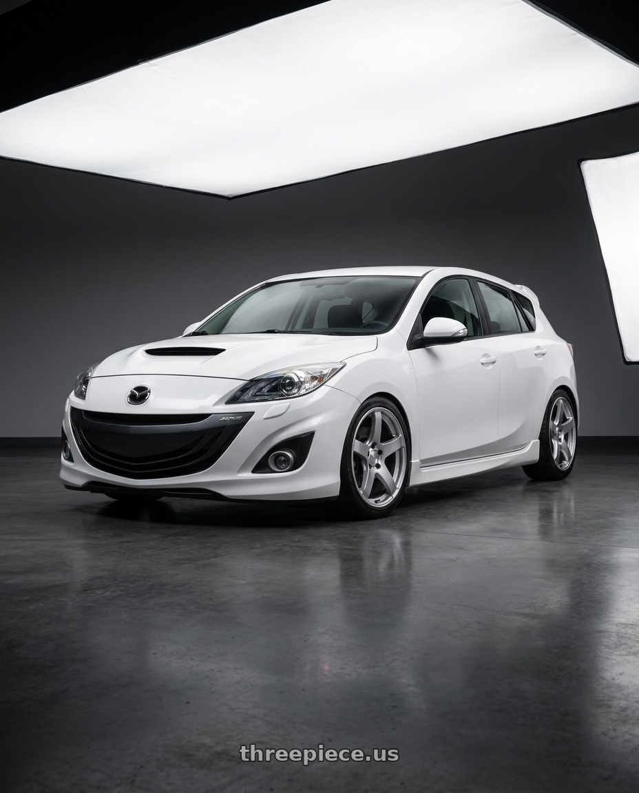2012 Mazda Mazdaspeed3 with Ssr Gtv01 5x114.3 18x8+35  GLARE SILVER wheels