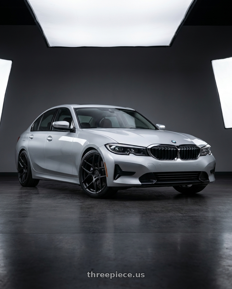2023 BMW 3 Series G20 with Aodhan AFF2 5x112 19x9.5+35 Matte Black wheels