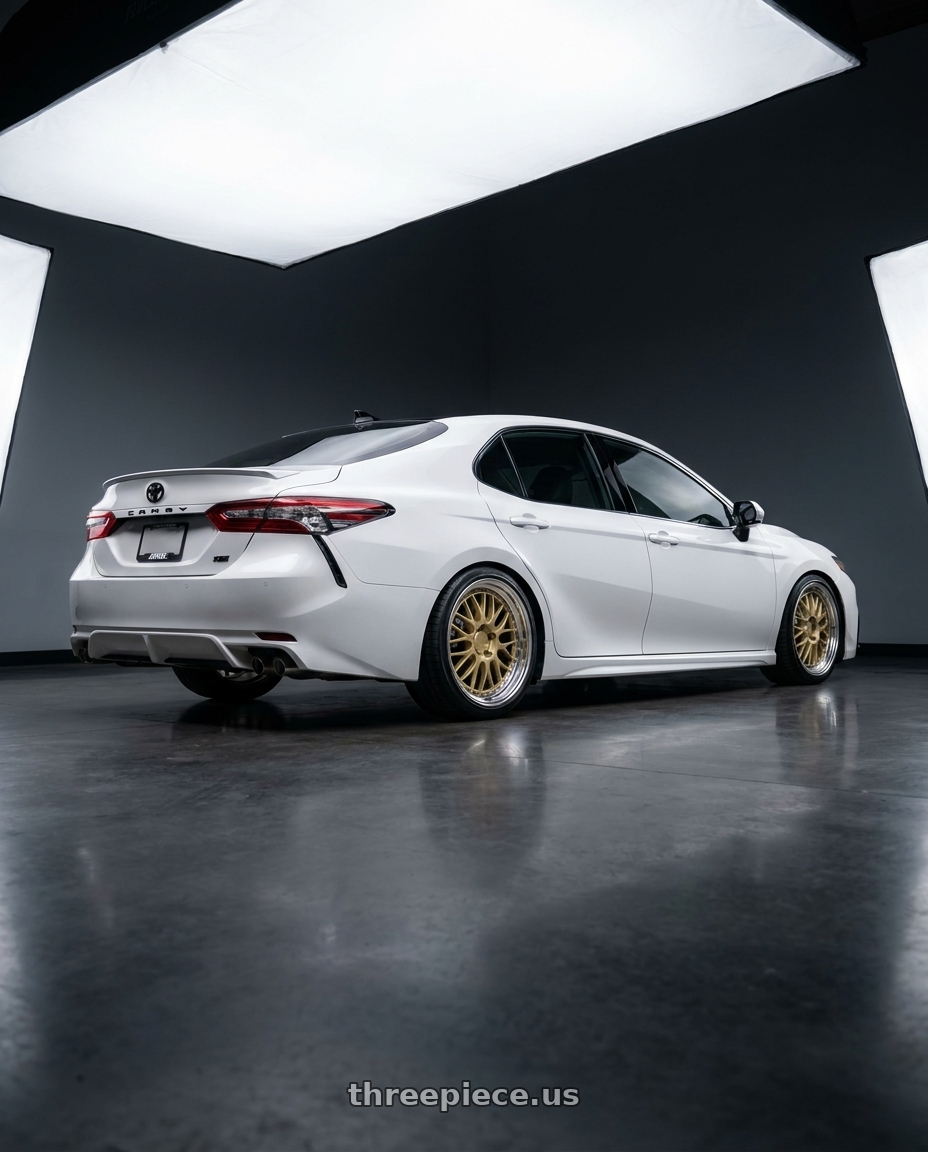 2024 Toyota Camry XSE Wind with Work Brombacher Mesh wheels rear three quarter view square tires