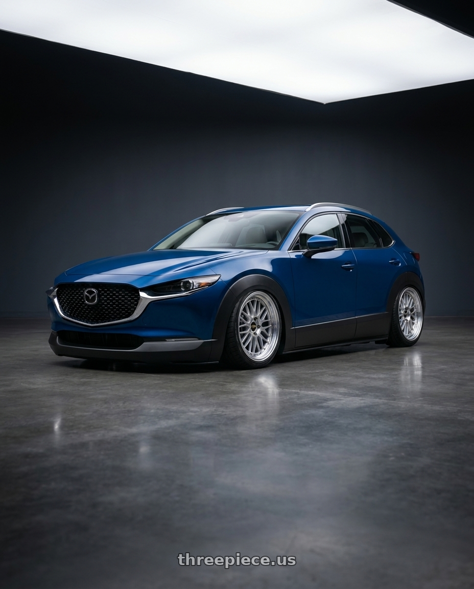 2020 Mazda cx30 with BBS LM 5x114.3 18x8.5+38 Diamond Silver wheels