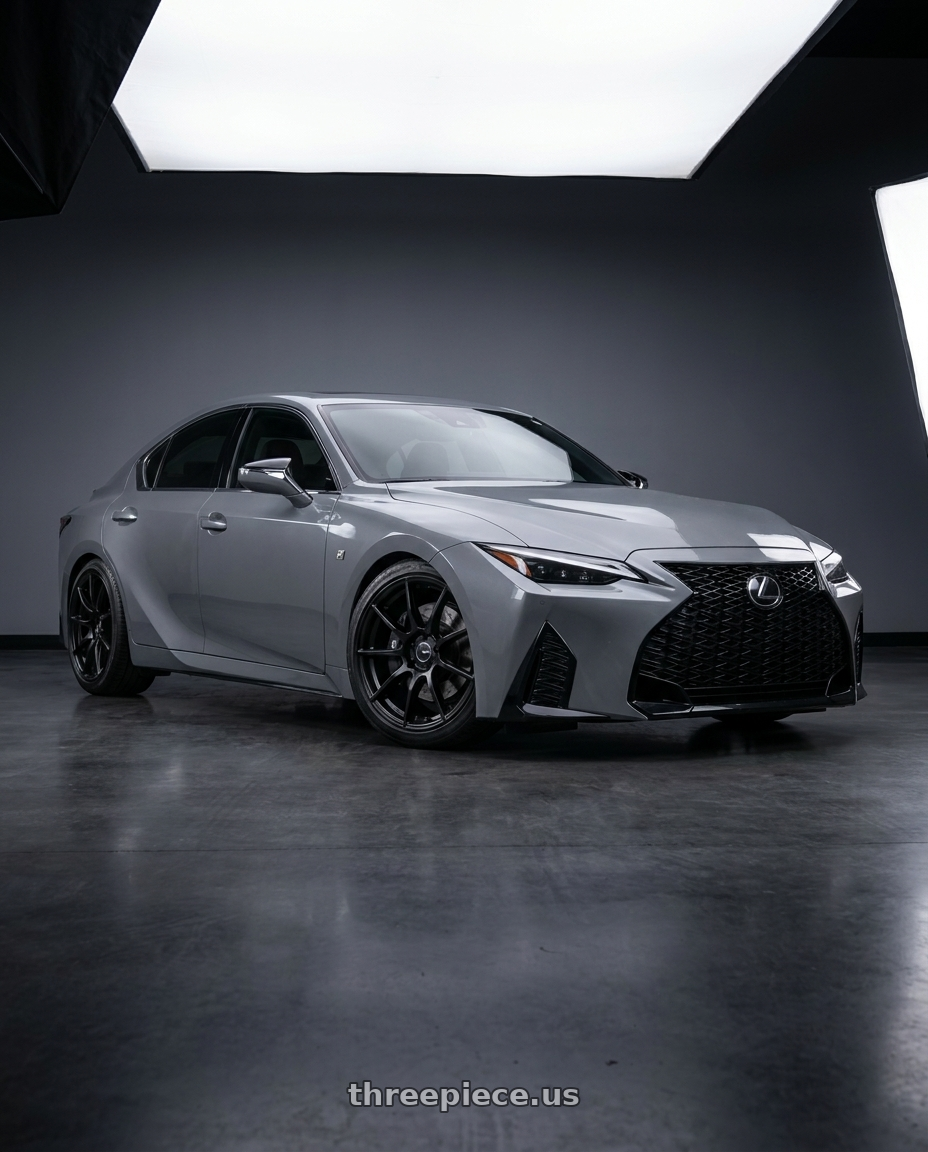 2021 Lexus IS350 F Sport with Enkei TS9 5x114.3 18x8.5+35 Black wheels