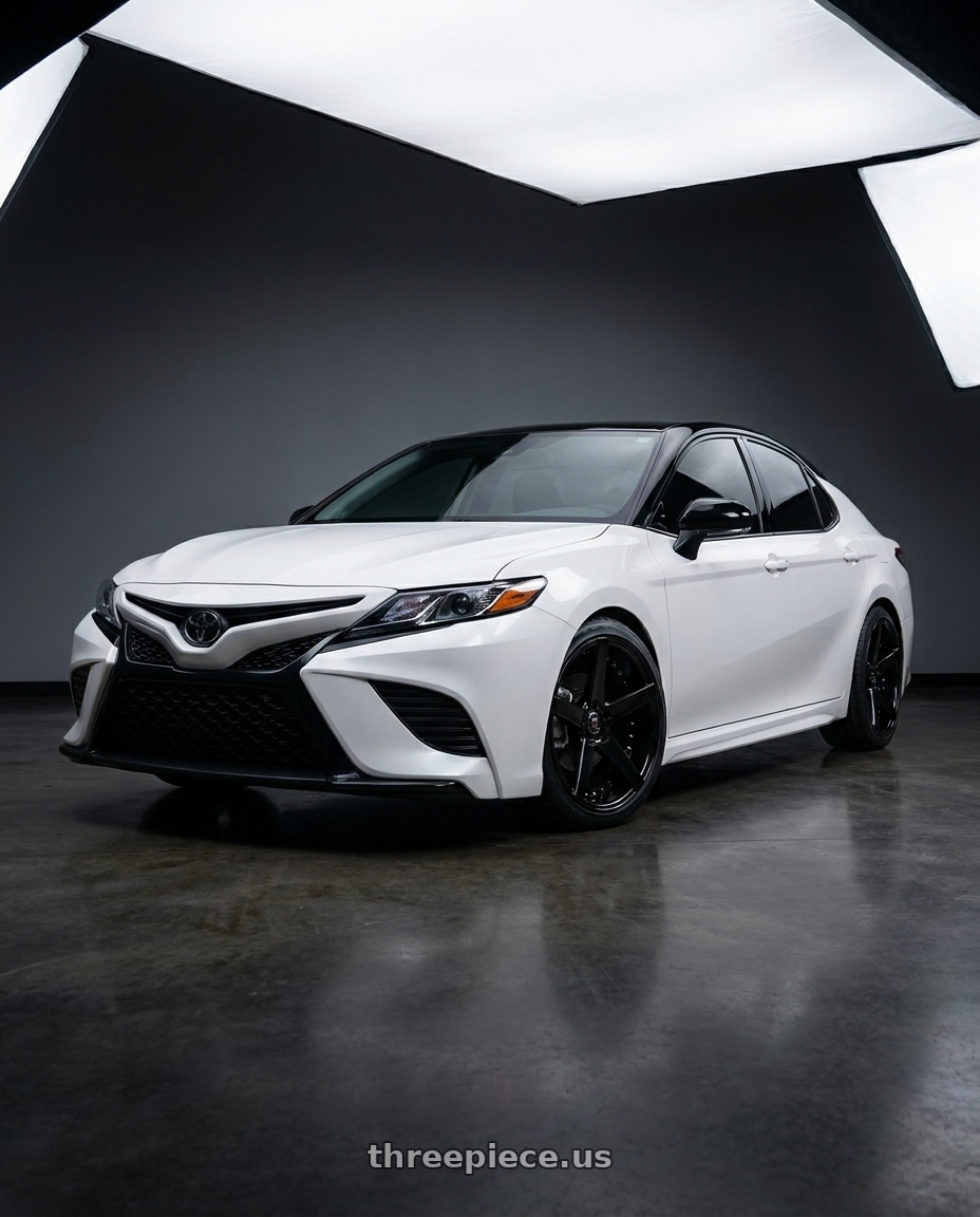 2021 Toyota Camry trd with MARQUEE WHEELS M3226 5x114.3 20x9+33 BLACK - GLOSSY BLACK wheels