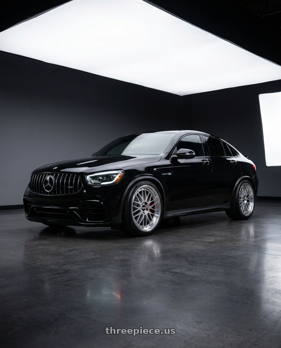 2021 mercedes glc63s with BBS LM 5x112 21x10.0+40 Diamond Silver wheels