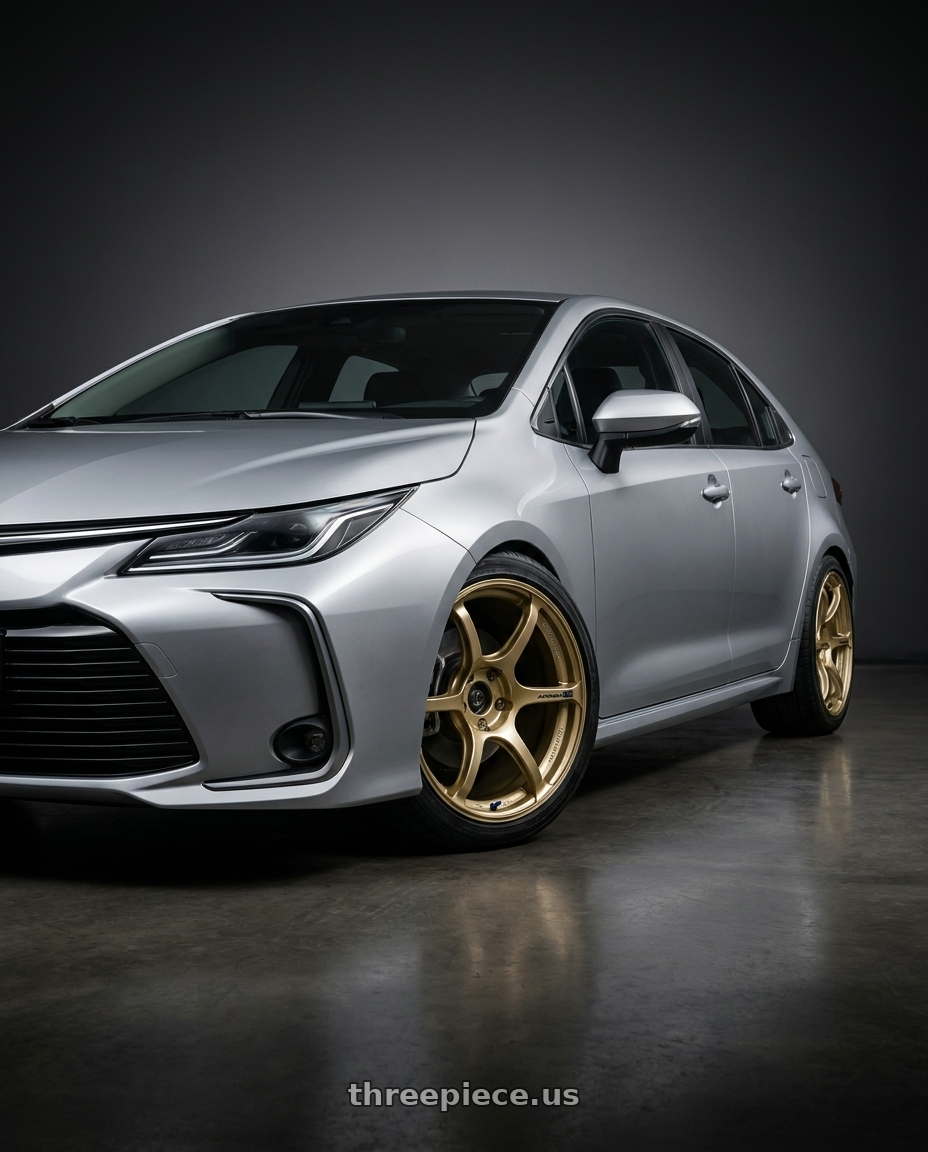 2021 Corolla Altis Gr Sport with Advan RGIII 4x100 18x7.0+42 Gold wheels