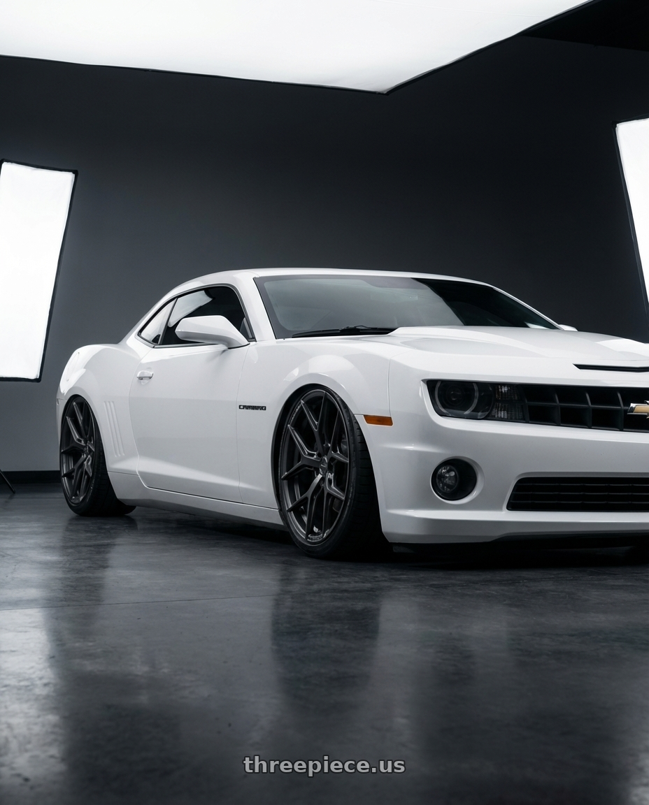 2014 Chevrolet Camaro 5th Gen with Vossen HF-5 20x9 / 5x120 / ET35 / Flat Face / 72.56 - Matte Gunmetal Wheel - HF5-0B02 wheels