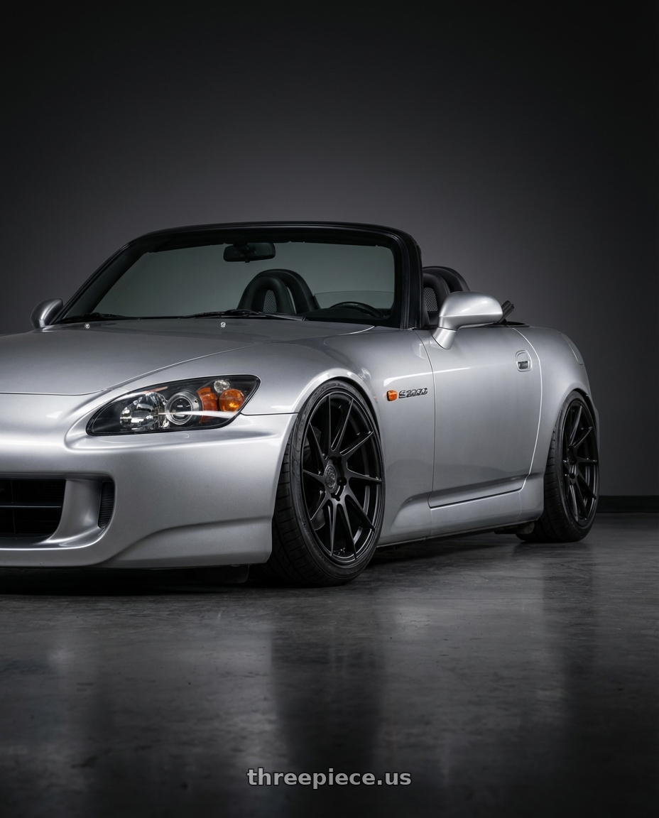 2009 Honda S2000 with Aodhan AH09 5x114.3 18x8.5 +35 Matte Black wheels