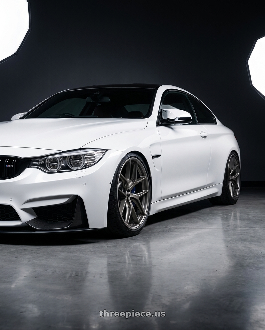 2018 BMW M4 F82 with BBS CC-R 5x120 19x9.0+26 Satin Platinum wheels