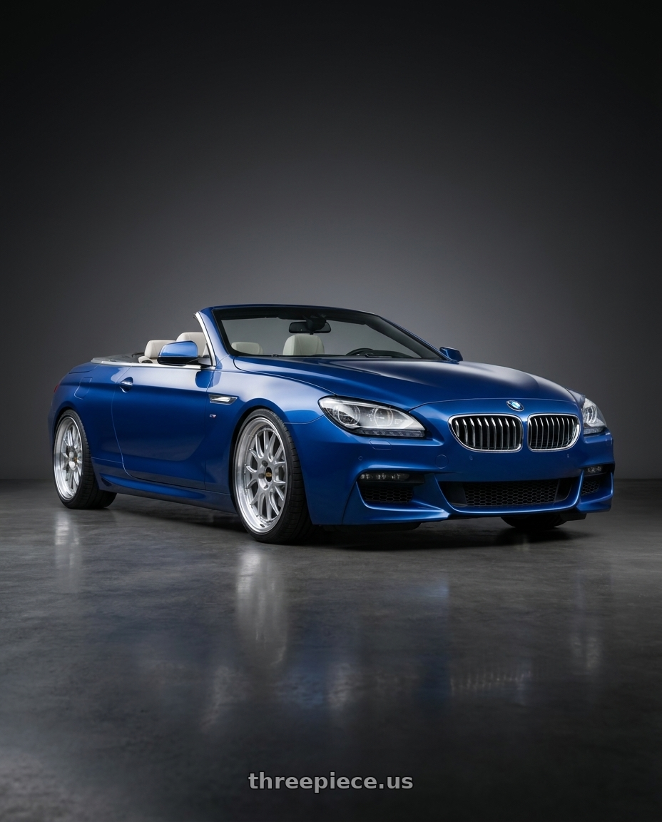 2015 BMW 640i convertible F12 with BBS LM-R 5x120 20x9.5+23 Diamond Silver wheels