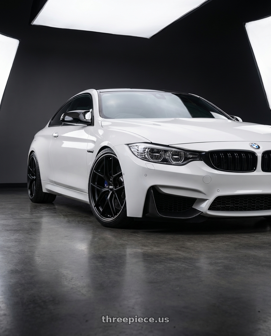 2018 BMW M4 F82 with BBS CC-R 5x120 19x9.0+26 Satin Black wheels