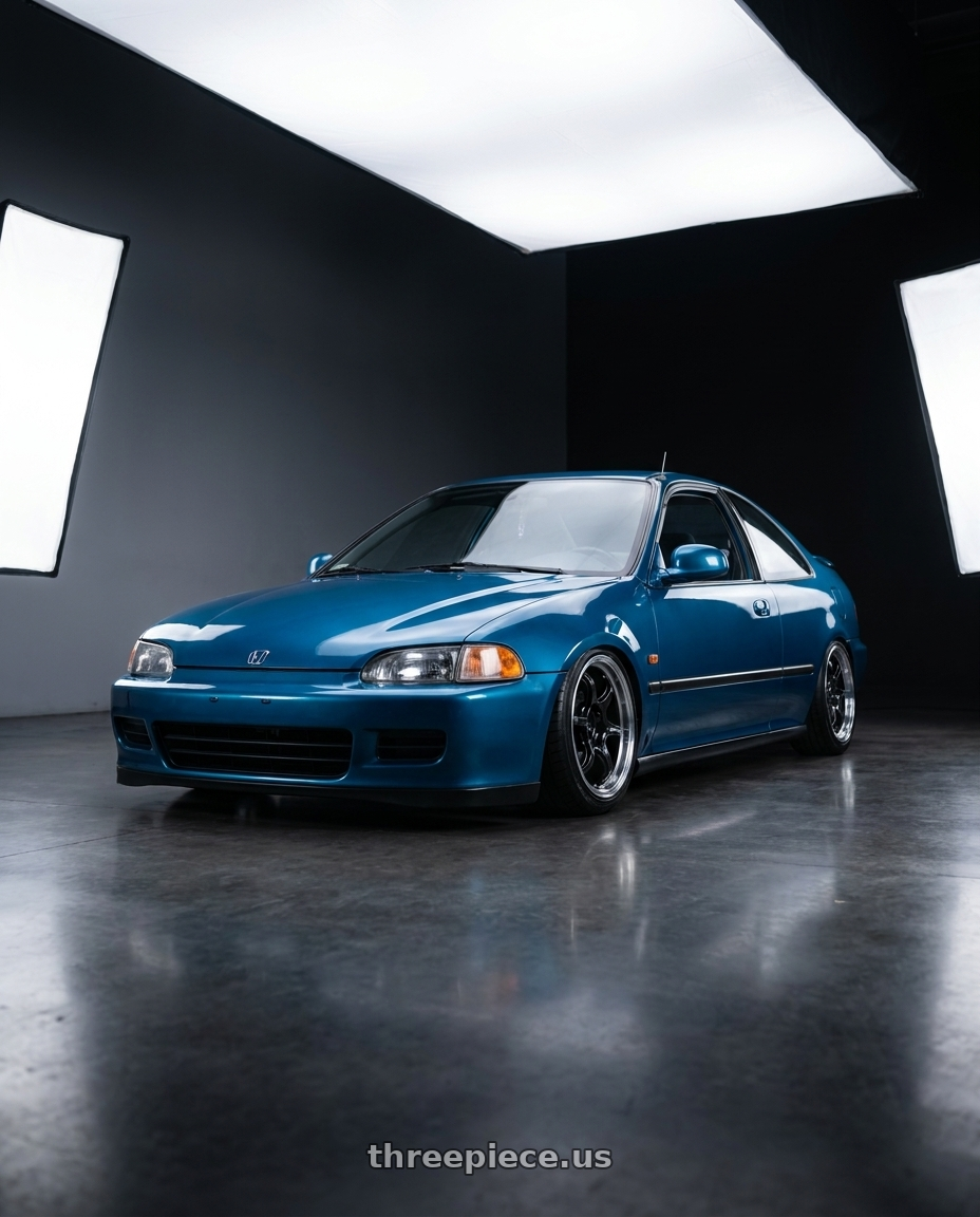 1993 Honda Civic ej2 with Advan Racing RG-D2 4x100 16x7.0 +48 MACHINING & BLACK GUNMETALLIC wheels