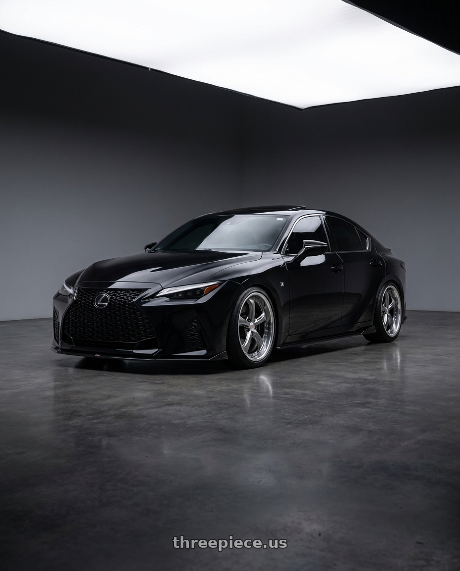 2024 Lexus IS300 RWD F-sport with Work Wheels VS-KF 5x114.3 19x9+40 Brilliant Silver Black A Disk STEP RIM wheels