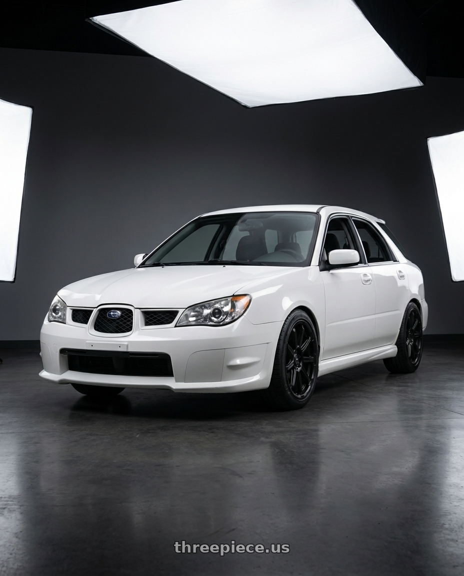 2006 Wrx Wagon with Enkei Adventurer 5x100 18x8+35 Matte Black wheels
