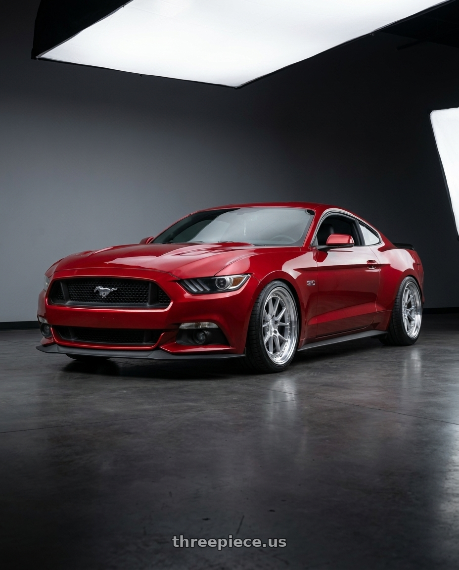 2015 mustang gt with Aodhan DS08 5X114.3 19x9.5+30 Silver w/Machined Face wheels