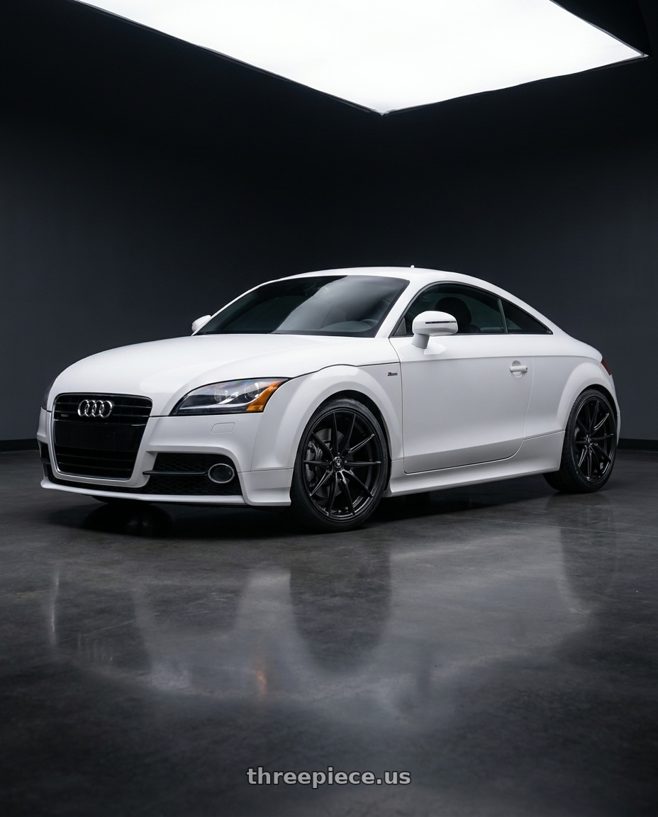 2012 Audi TT Prestige S-line with Konig 37B Oversteer 5x112 19x8.5 +42 Gloss Black wheels
