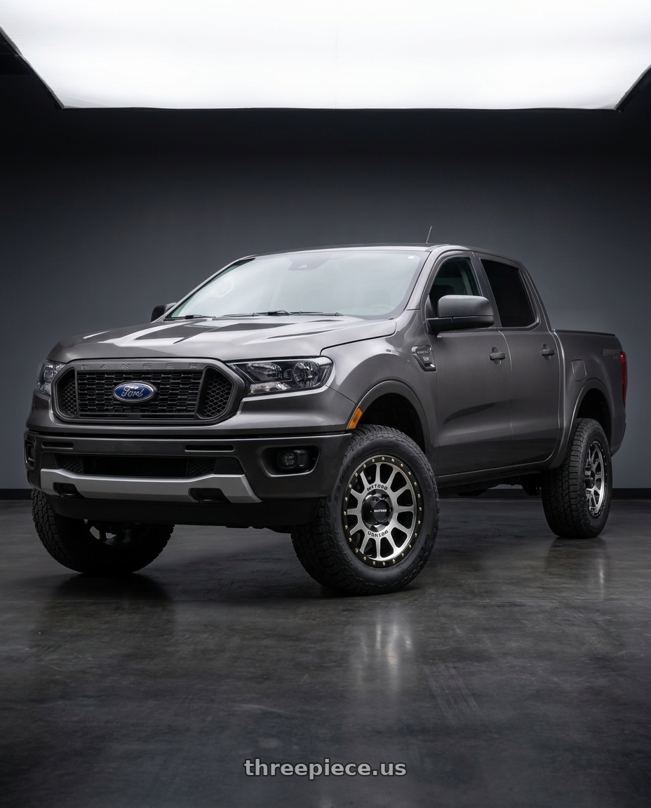 2021 Ford Ranger XL with Method Race Wheels 305MB NV 6x139.7 17x8.5 +0 MACHINED - MATTE BLACK LIP wheels
