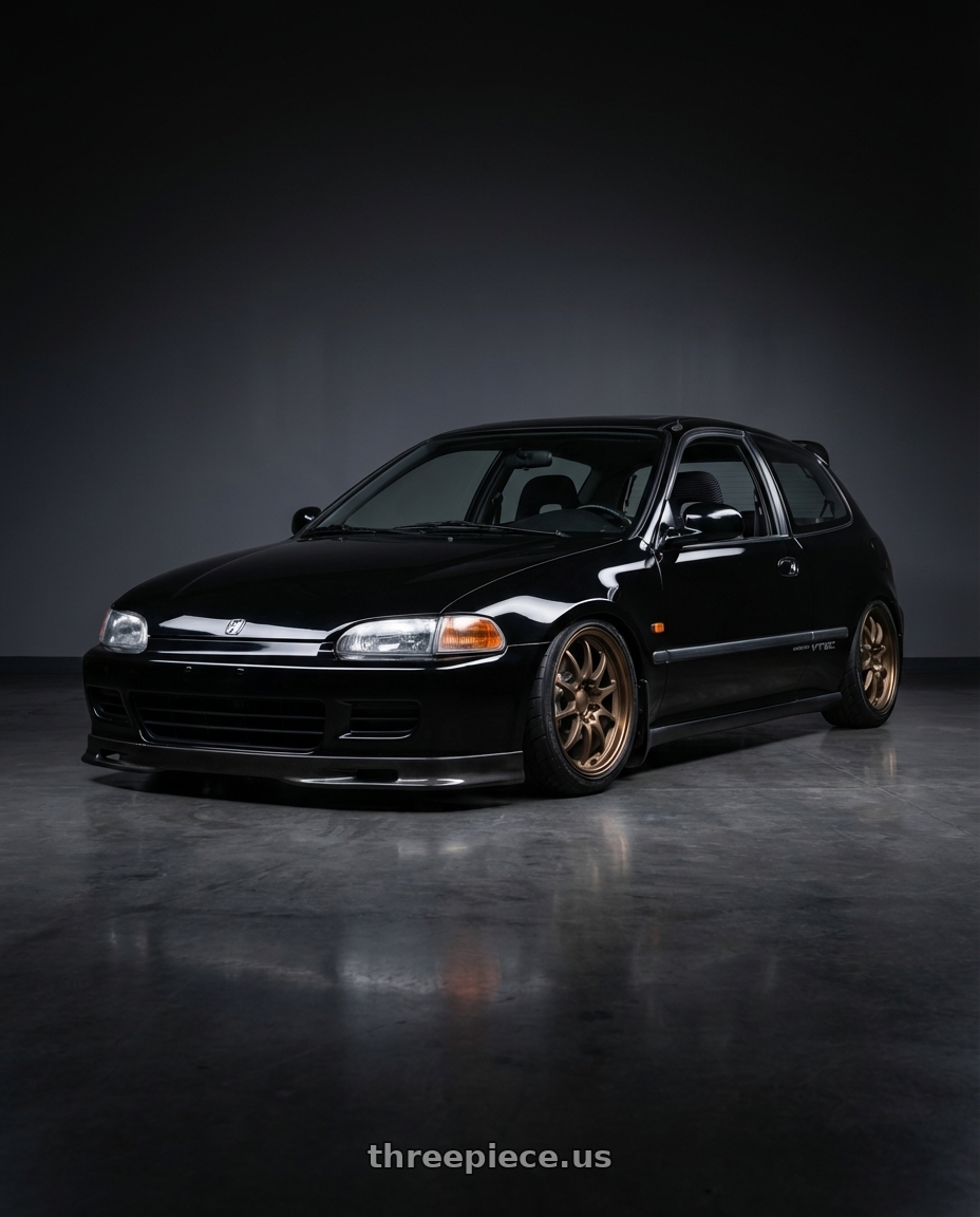 1993 Honda Civic Sir with Volk Racing 21C 5x112 18x8.5 +35 BRONZE wheels