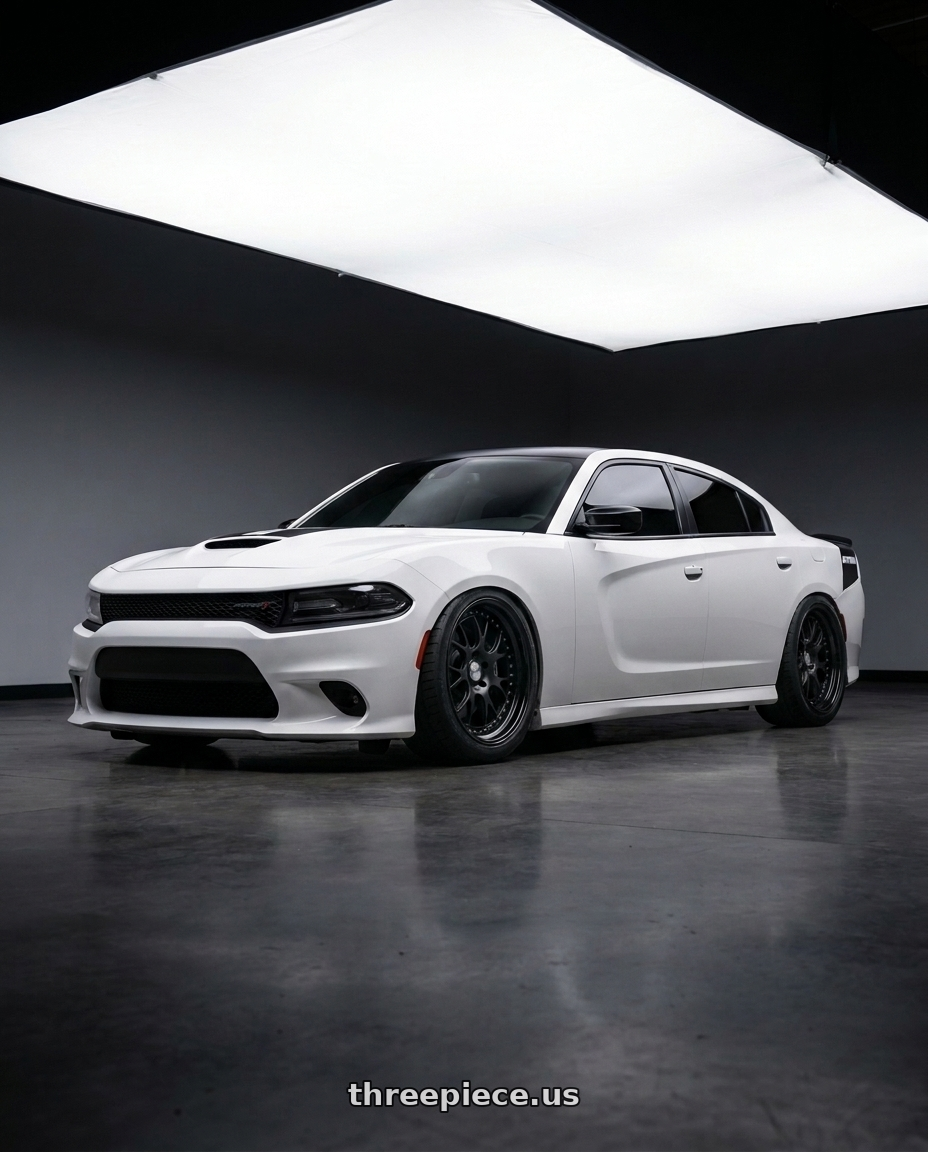 2021 dodge charger with SSR Professor MS3 5x115 20x9.5+22 MD Disk Flat Black wheels