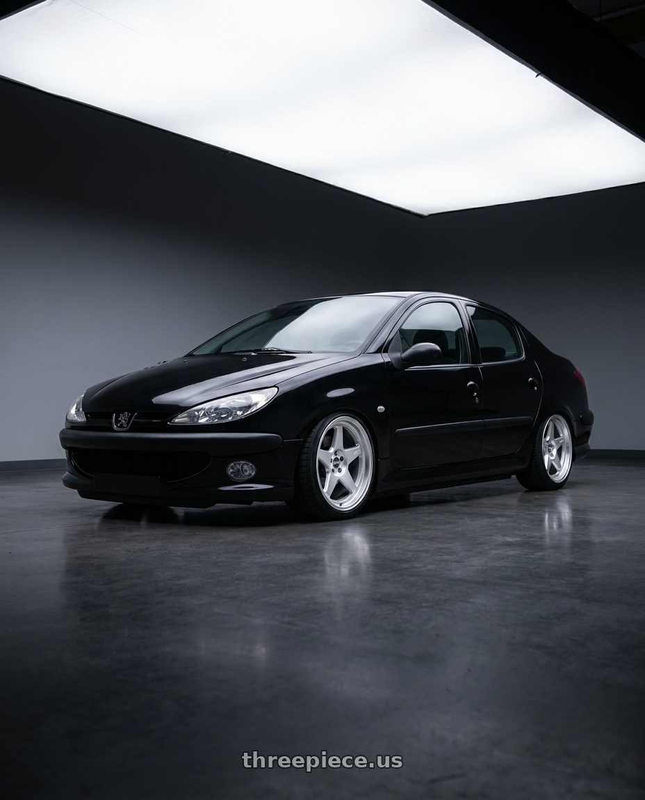2011 Peugeot 206 SD with ESR Wheels CR SERIES CR5 5x105 18x8.5 +30 Hyper Silver wheels