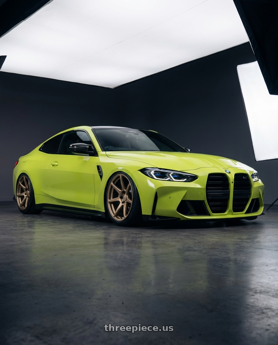 2024 BMW M4 G82 with Kansei K11B Tandem 5X112 19x9.5 22 Bronze wheels