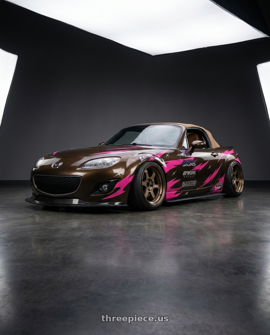 2012 Mazda Miata  with Volk Racing TE37V 10th Anniv 4x100 17x7.5+30 Bronze wheels