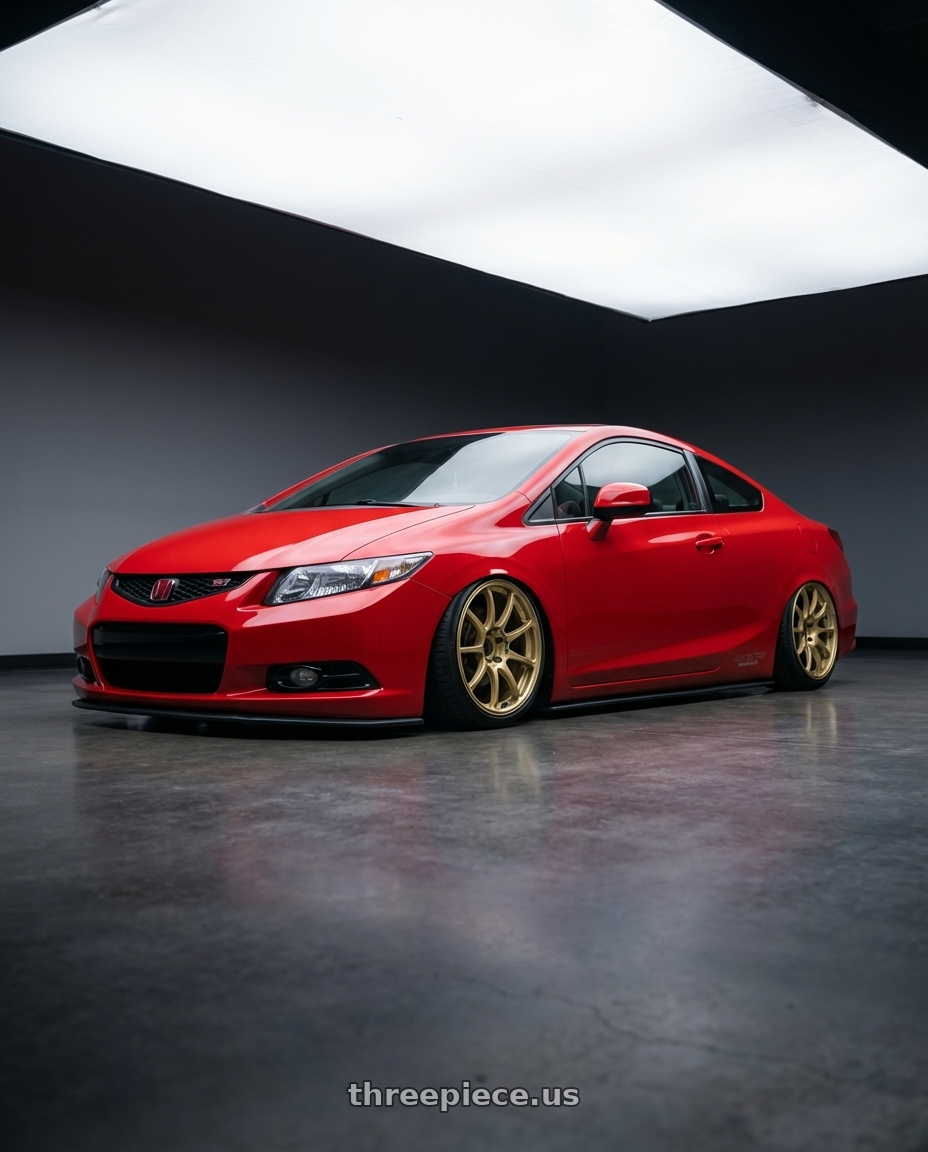 2015 Honda Civic Si with Advan RCIII 5x114.3 18x8.5+38 Gold wheels