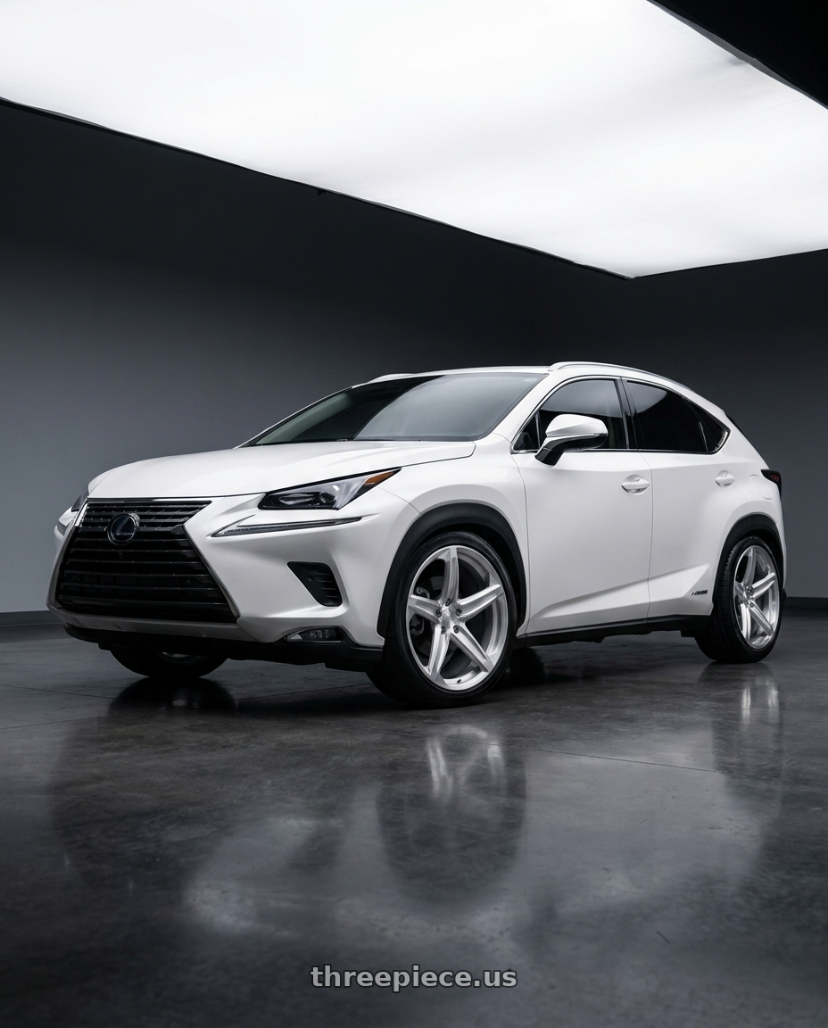 2019 Lexus NX with MRR Forged Forged F23 5x120 20x10 +30 Brushed Clear Left wheels