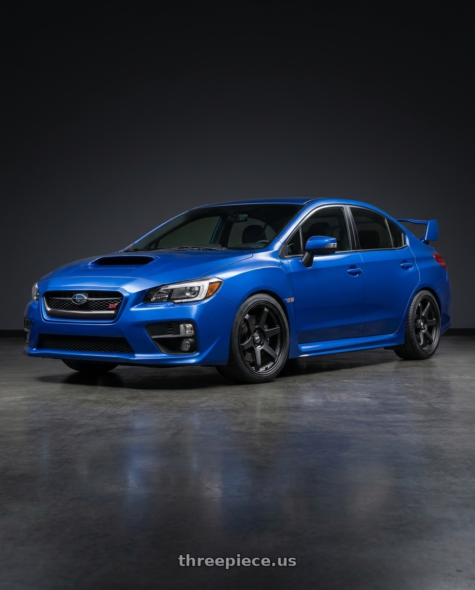 2018 Subaru WRX STI with ESR Wheels APEX SERIES AP6 5x114.3 18x9.5 +22 Matte Black wheels