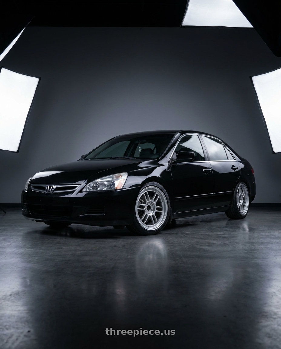 2005 honda accord 黑 with Enkei RPF1 5x114.3 18x7.5+48 Silver wheels
