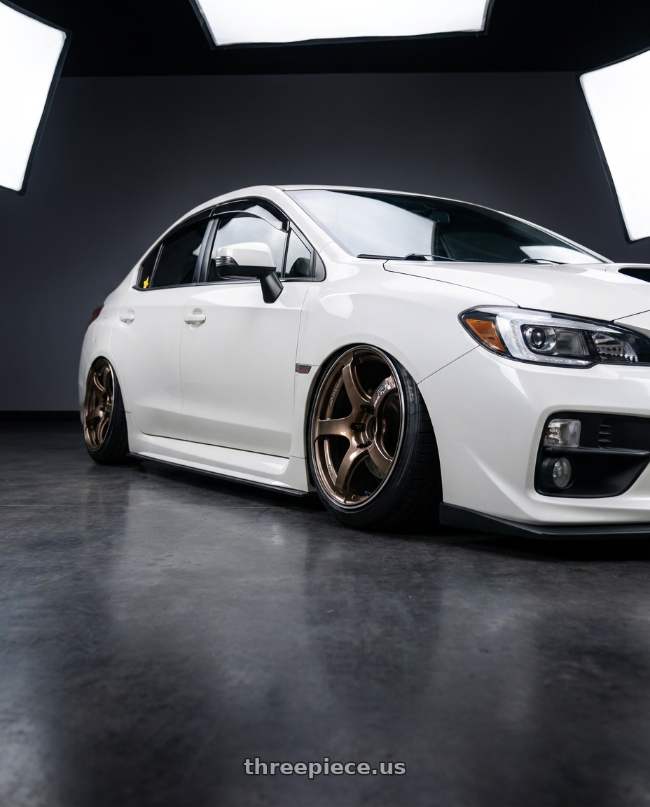 2015 subaru wrx sti crystal with Advan Racing TC4 5x114.3 18x9.5 +45 UMBER BRONZE METALLIC & RING wheels