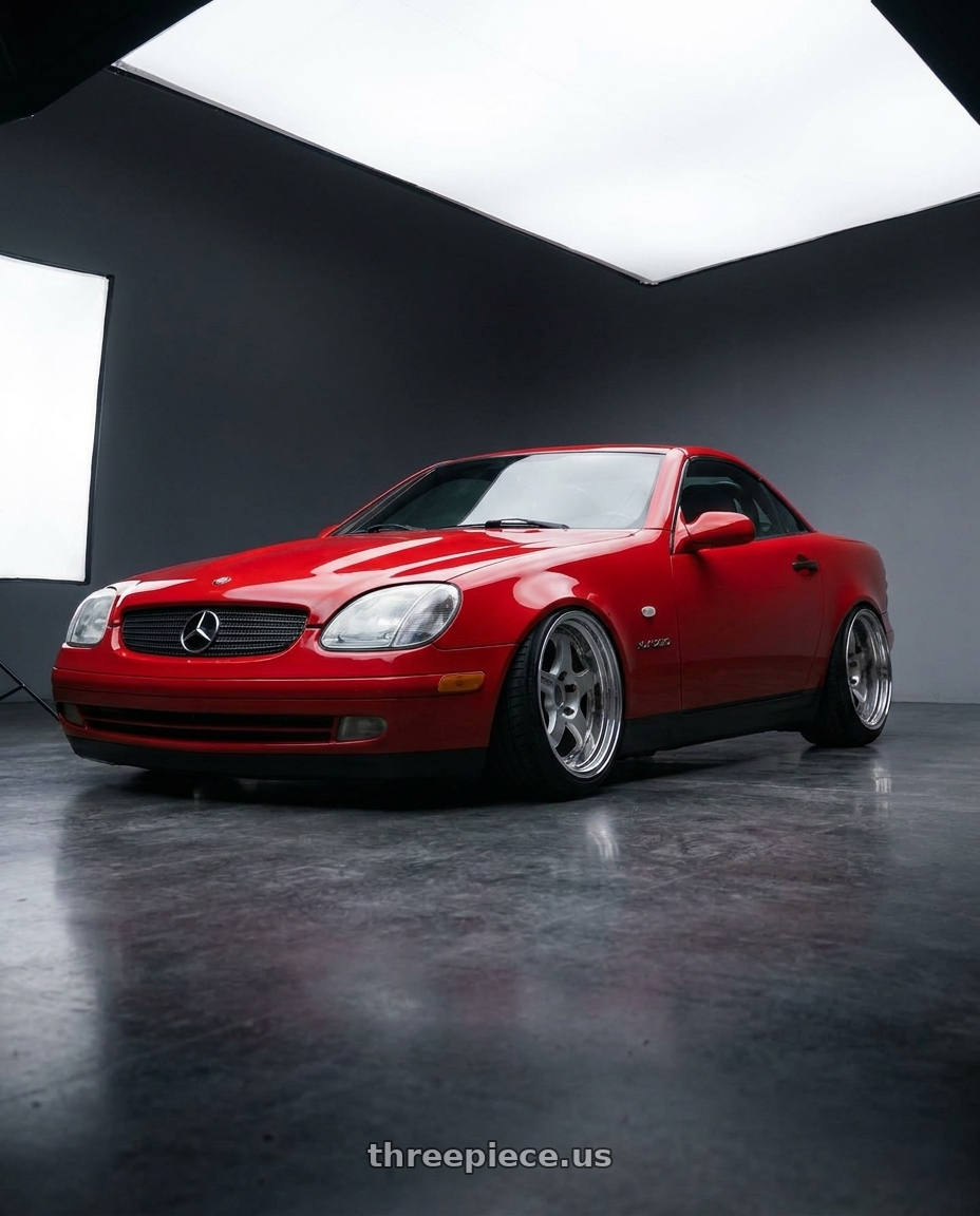 1998 Mercedes slk230 with Gram Lights 57DR 5x114.3 19x9.5 +25 GRACE SILVER wheels