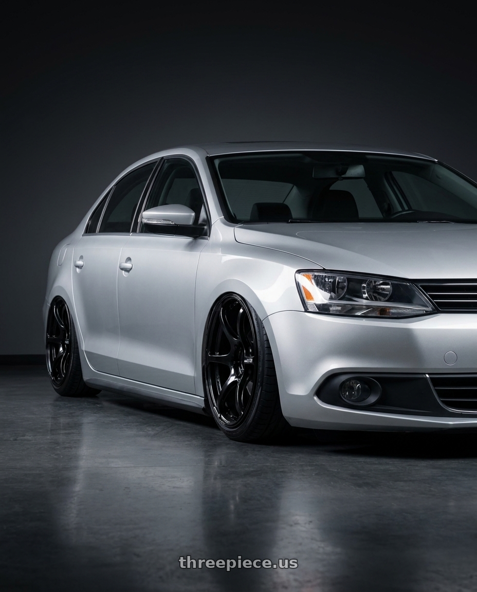 2016 Volkswagen Jetta GLI MK6 with Advan RGIII 5x112 18x8+50 Gloss Black wheels