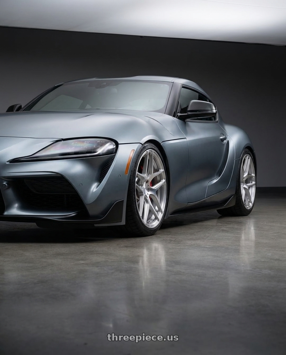2021 Toyota GR Supra with MRR FS1 5x112 18x9.5  +25 Brushed Clear wheels