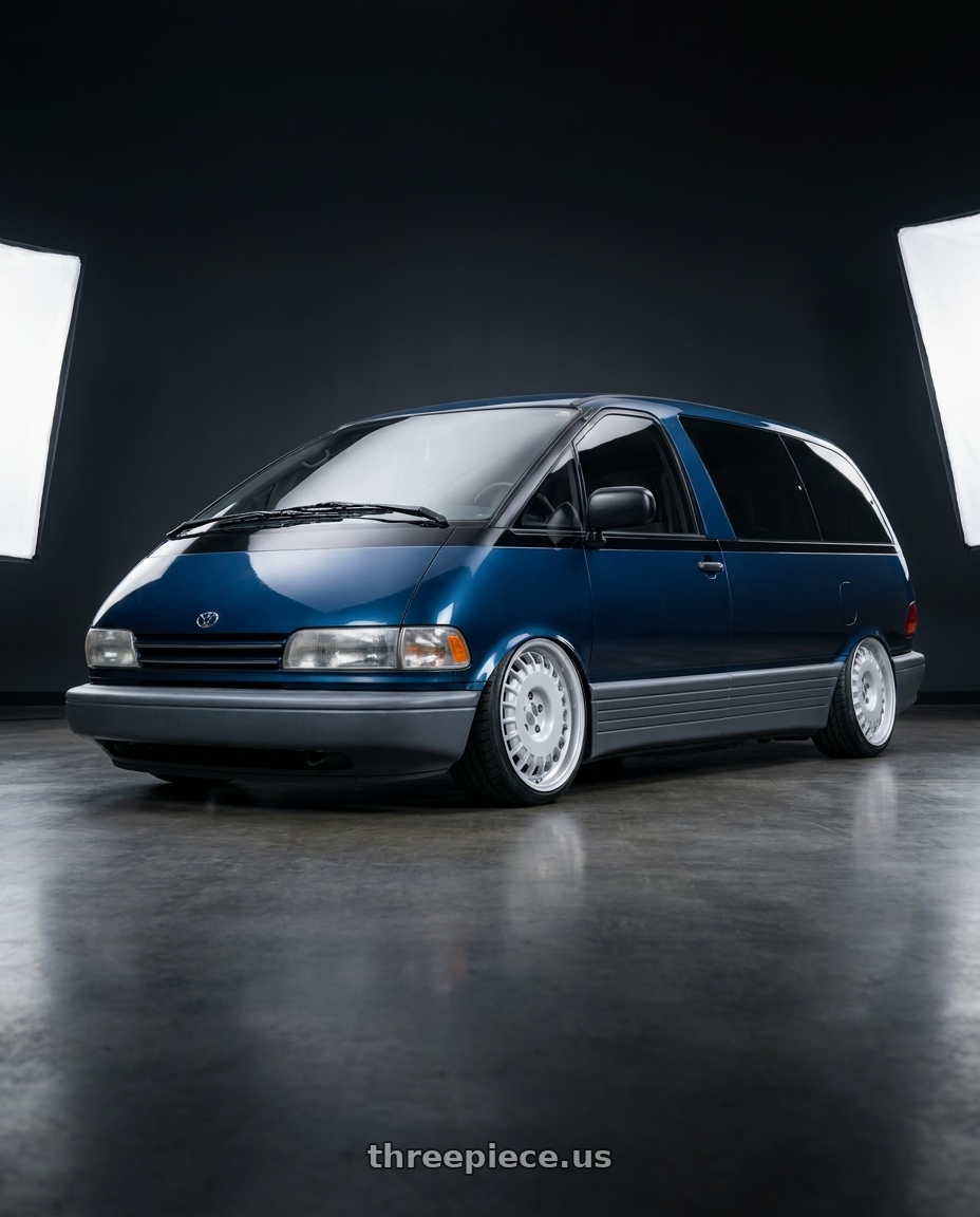 1997 toyota previa with Rotiform RC205 PMF 5X120 20x10 +40 GLOSS SILVER wheels
